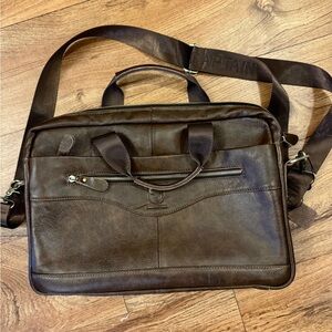 Brown Leather Men’s 14 inch Laptop Bag